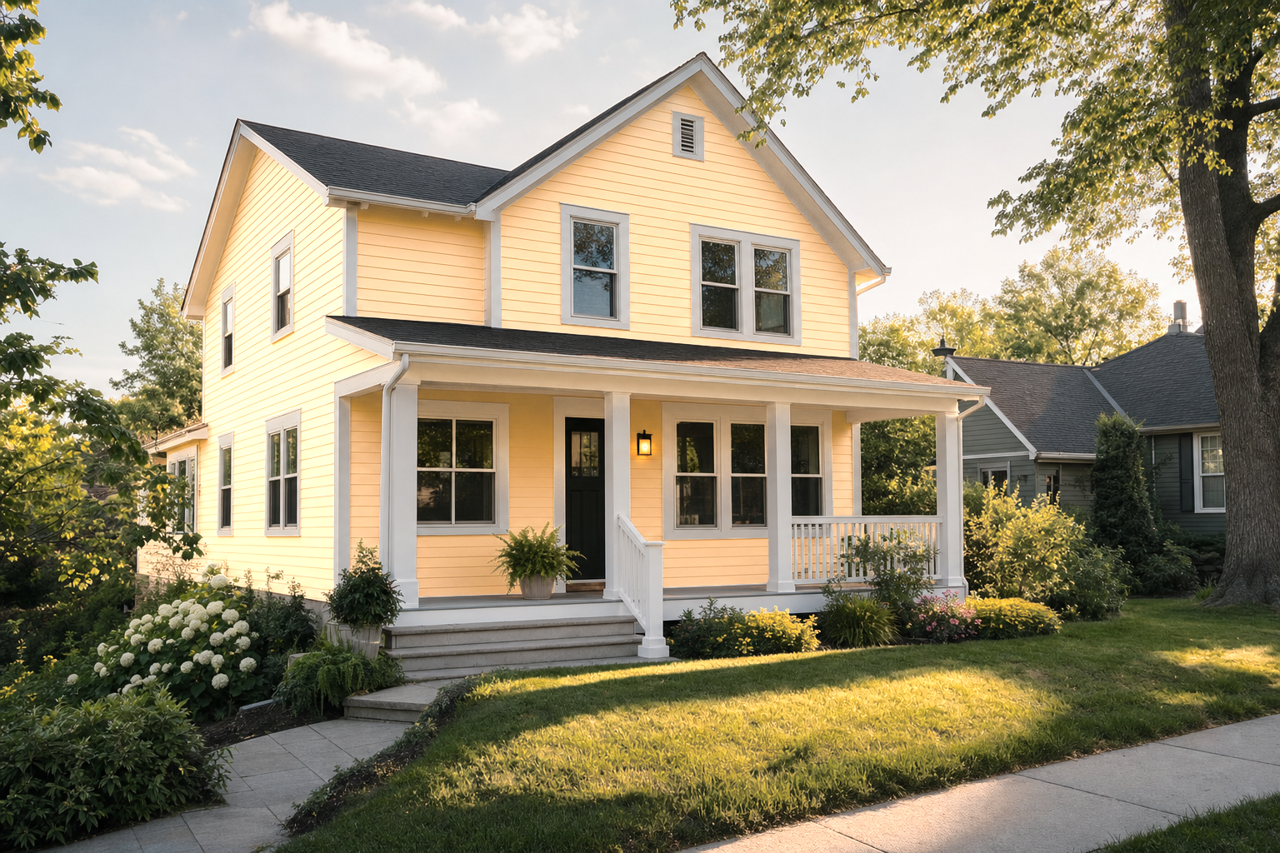 Orange Front by Benjamin Moore on exterior