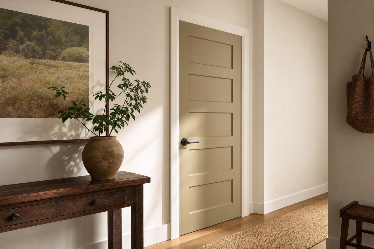 Bed by Benjamin Moore on interior-doors