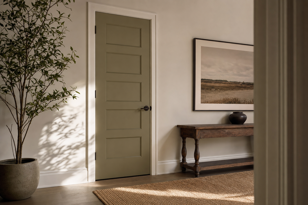 Pining for You by Benjamin Moore on interior-doors