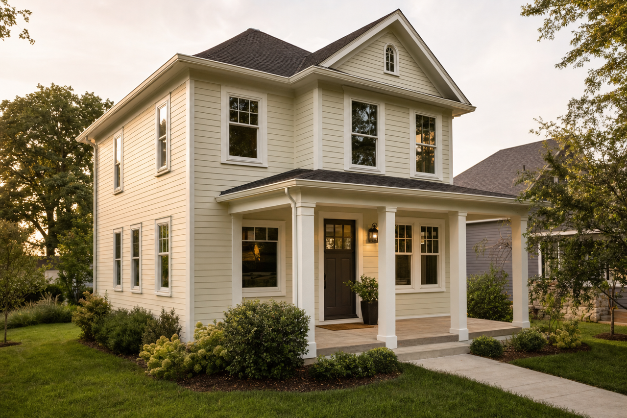 French Canvas by Benjamin Moore on exterior