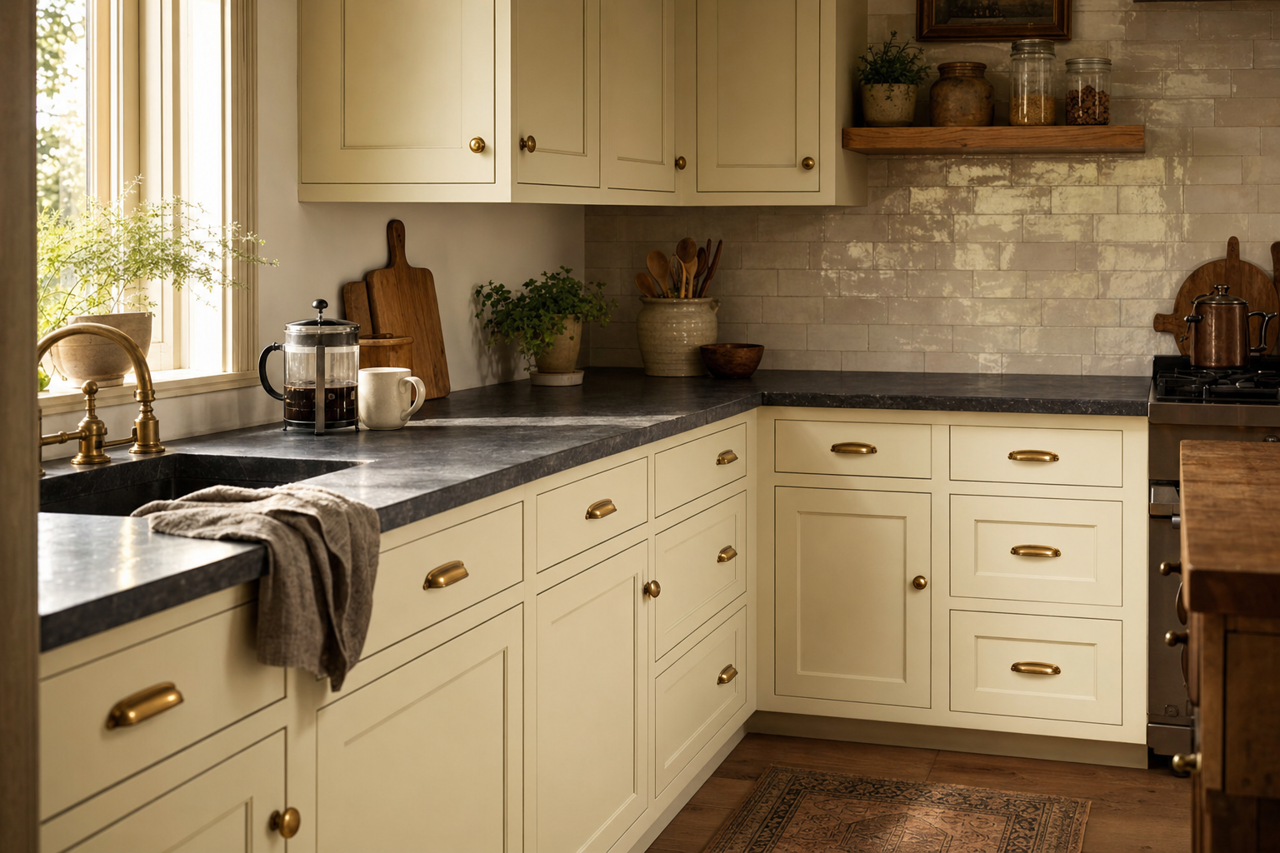 Natural by Benjamin Moore on cabinets