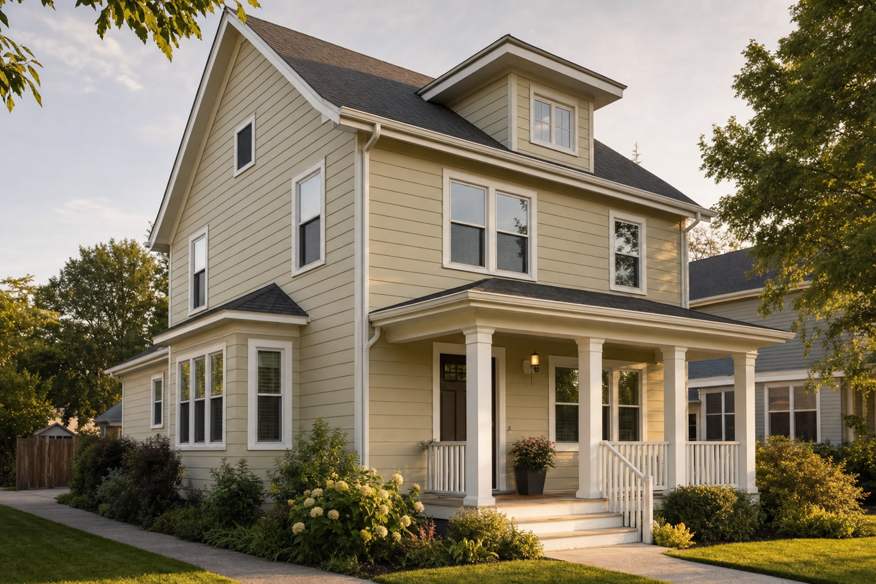 Mosaic by Benjamin Moore on exterior