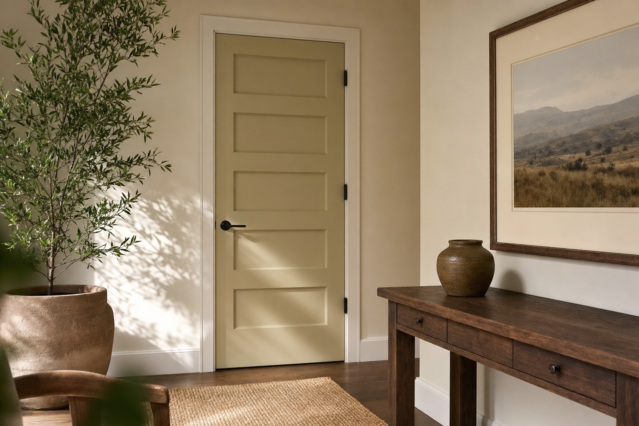 Mosaic by Benjamin Moore on interior-doors