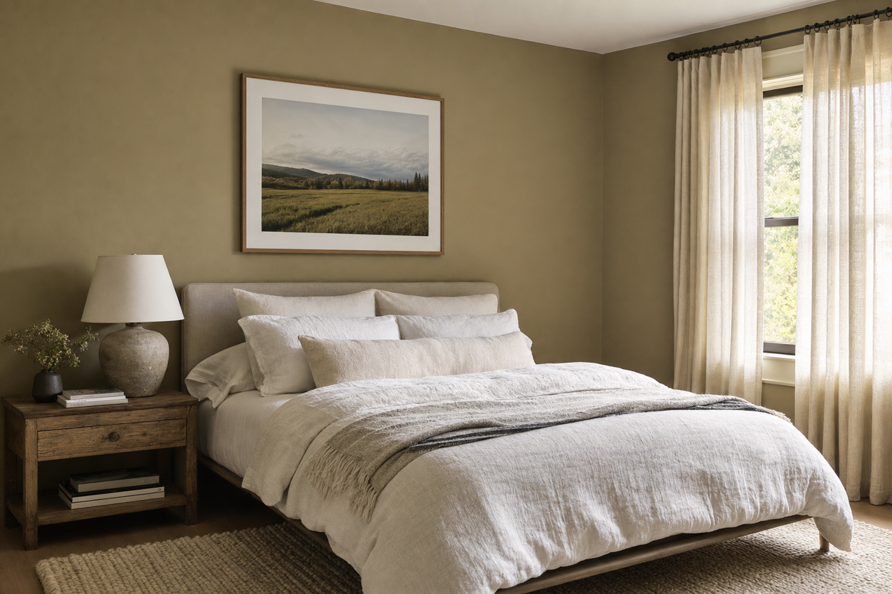 Smoke Bush by Benjamin Moore on interiors