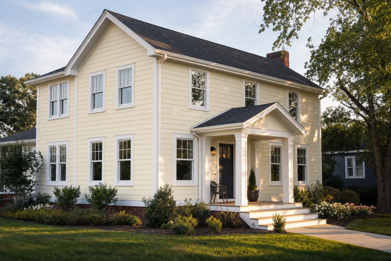 Hushed by Benjamin Moore on exterior