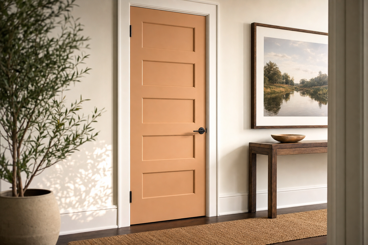 Embassy Green by Benjamin Moore on interior-doors
