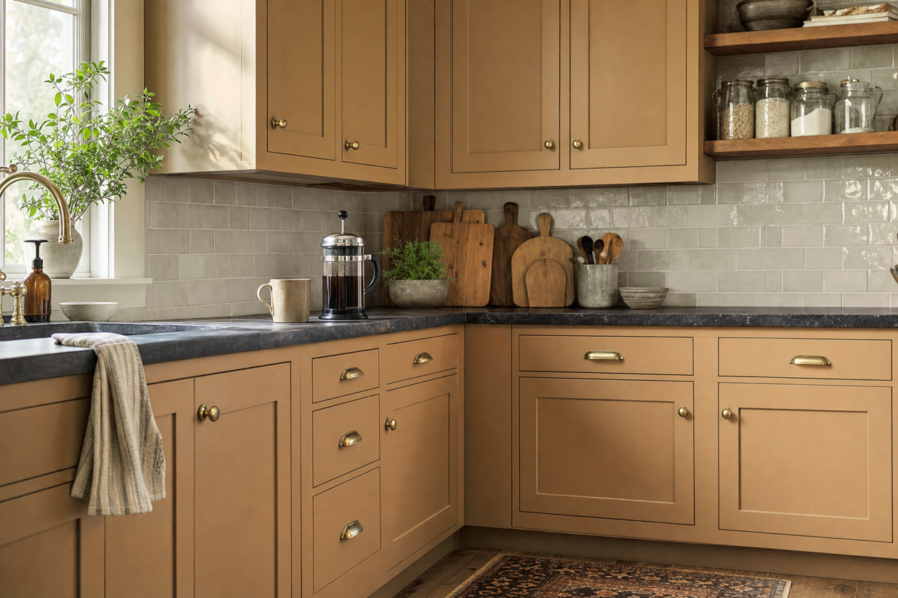 Cleveland by Benjamin Moore on cabinets