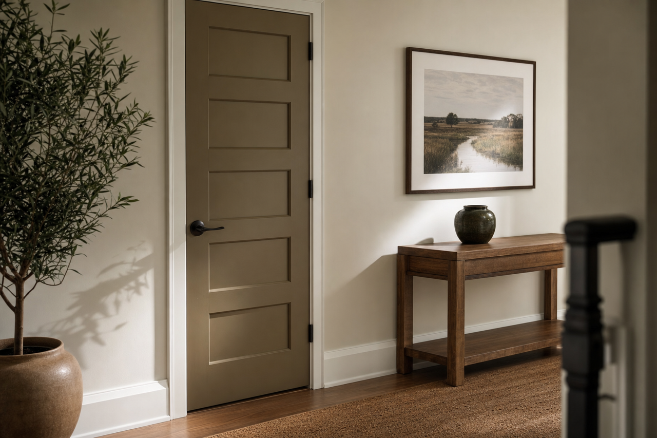Evening Grove by Benjamin Moore on interior-doors
