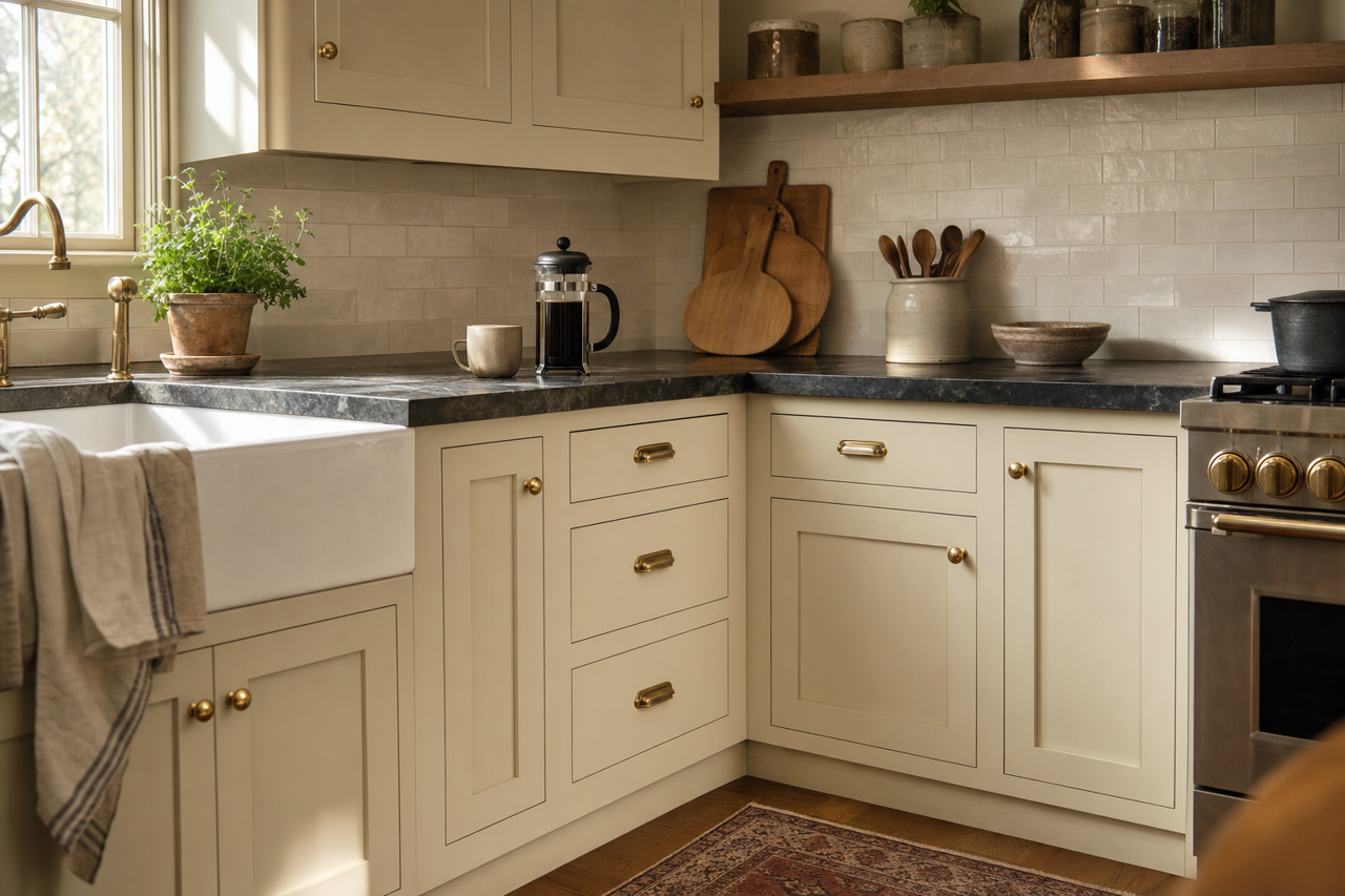 Stingray by Benjamin Moore on cabinets