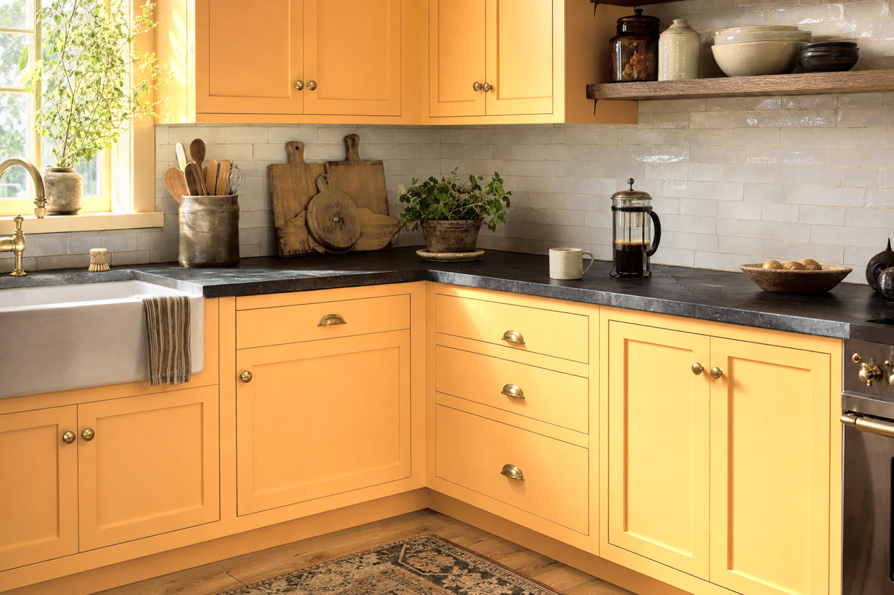 Fresh by Benjamin Moore on cabinets