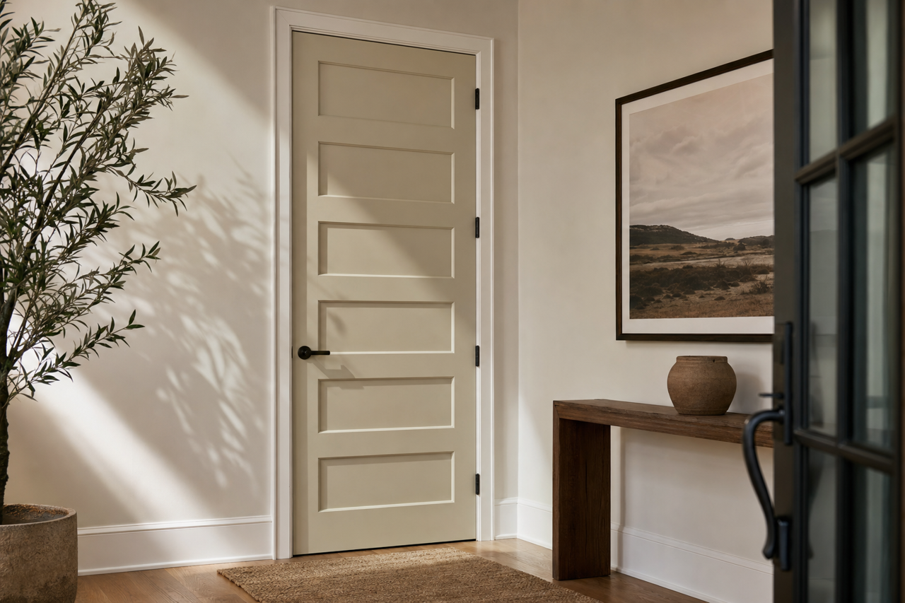 Senora Gray by Benjamin Moore on interior-doors