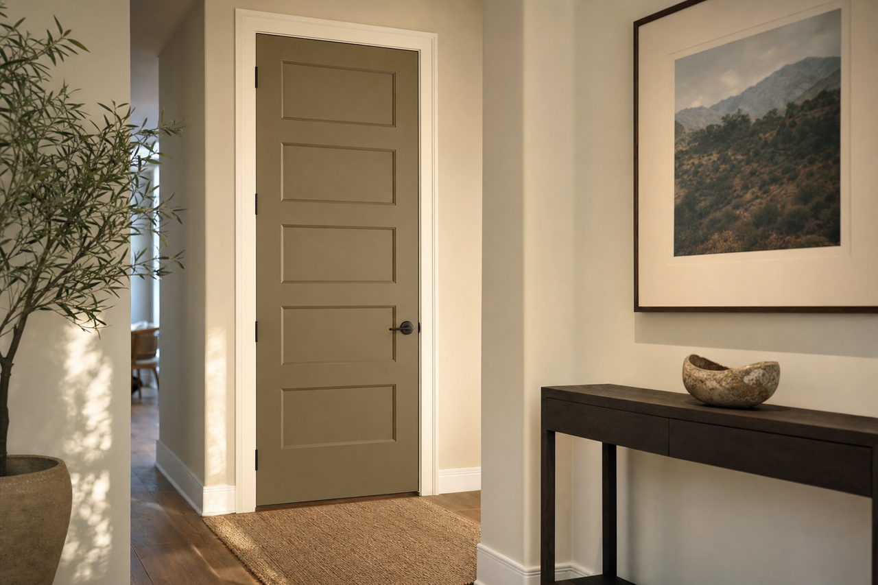 Bayleaf by Benjamin Moore on interior-doors