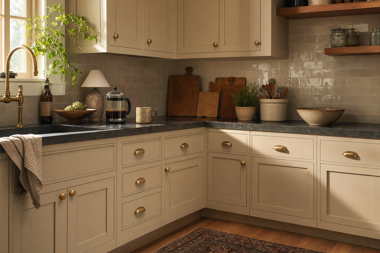 Northern by Benjamin Moore on cabinets