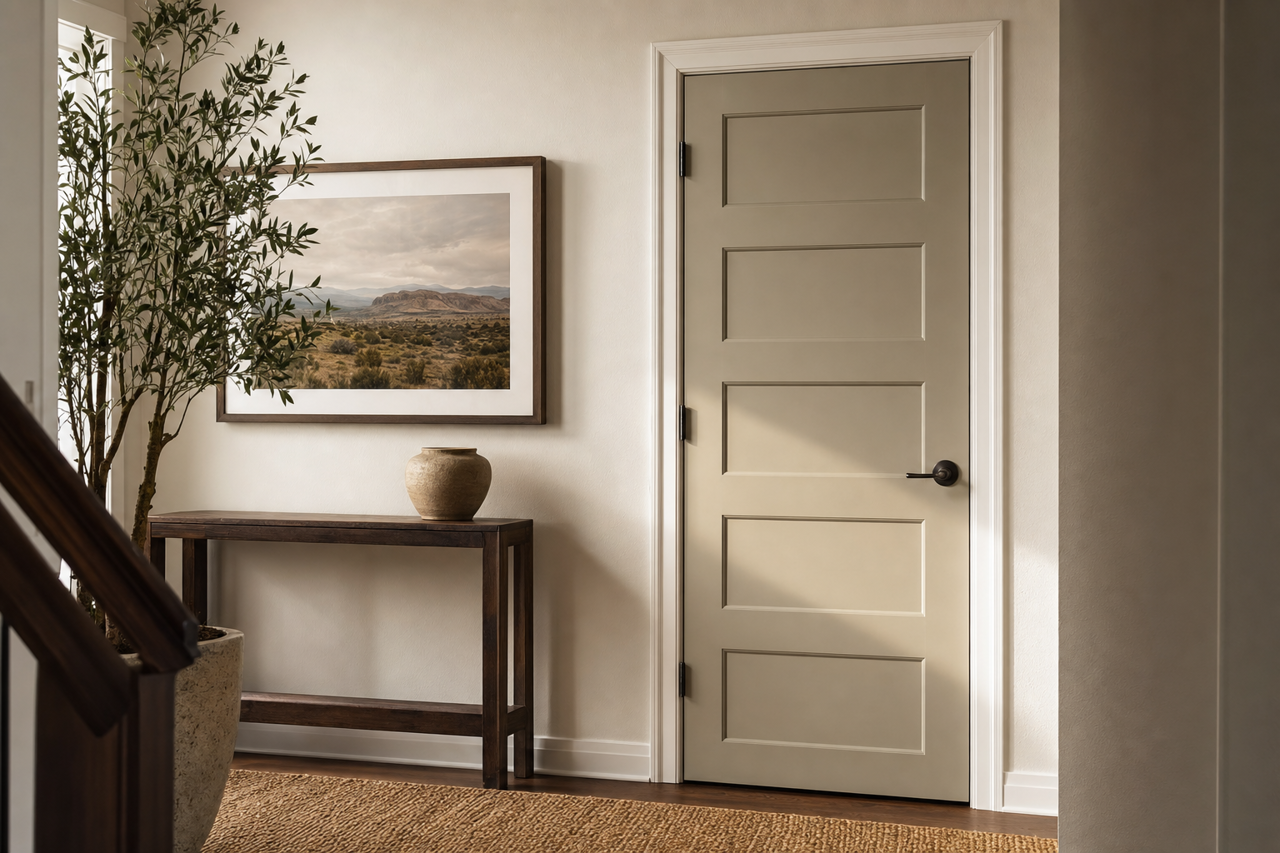 River by Benjamin Moore on interior-doors
