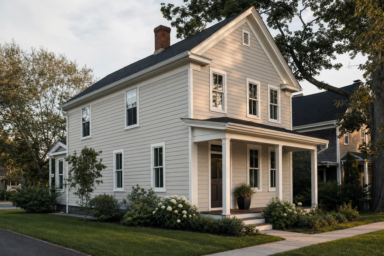 London Fog by Benjamin Moore on exterior