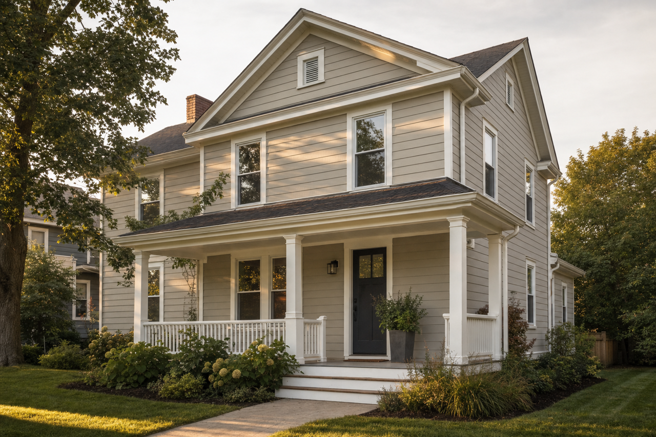 Plymouth Rock by Benjamin Moore on exterior