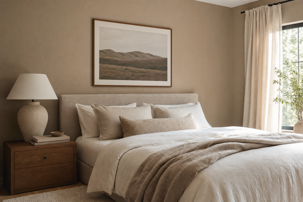Waynesboro Taupe by Benjamin Moore on interiors