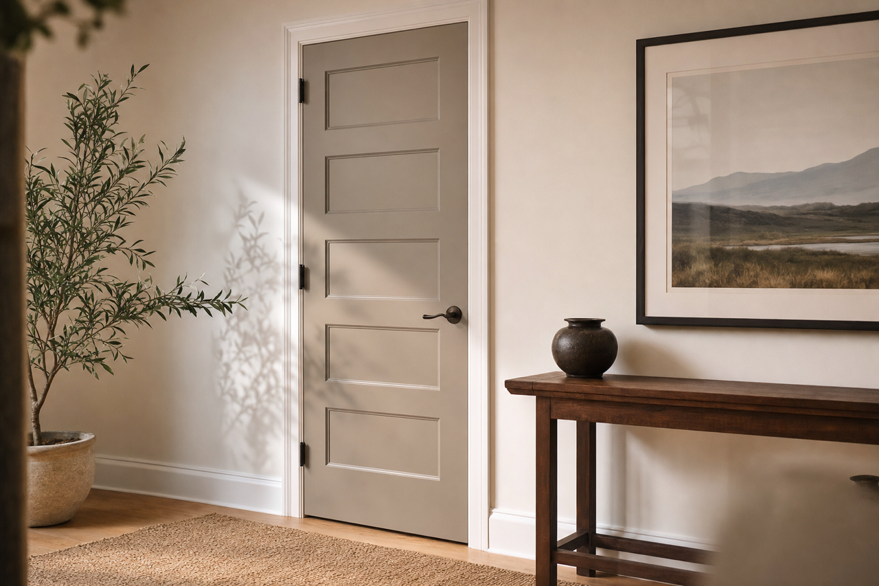 Iron by Benjamin Moore on interior-doors