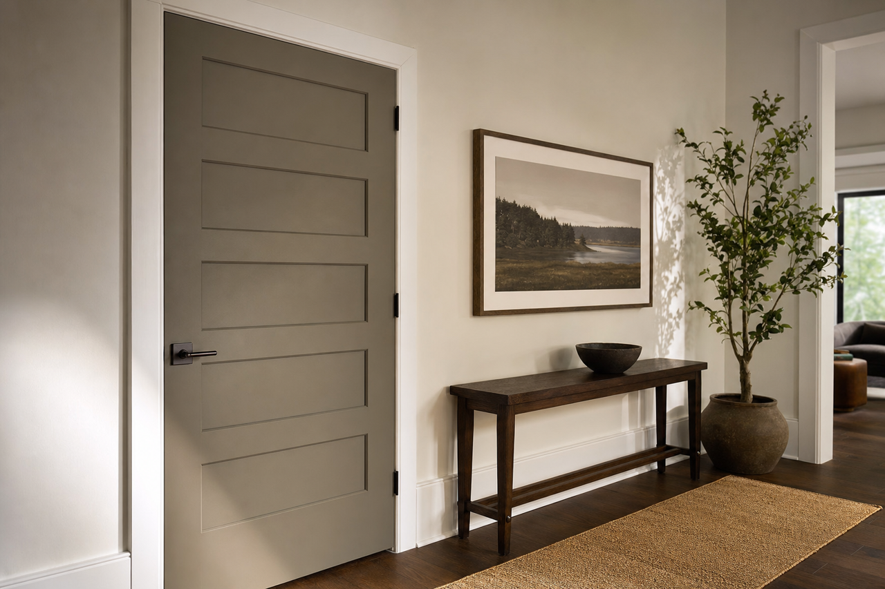 Gargoyle by Benjamin Moore on interior-doors