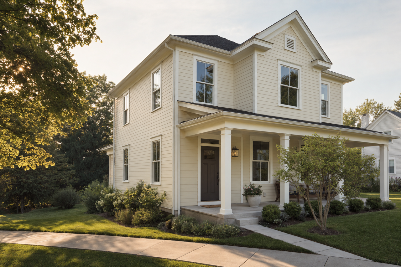 Balboa Mist by Benjamin Moore on exterior