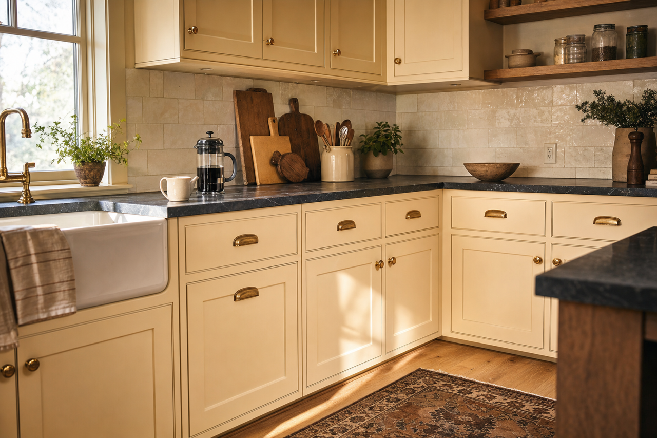 Point by Benjamin Moore on cabinets