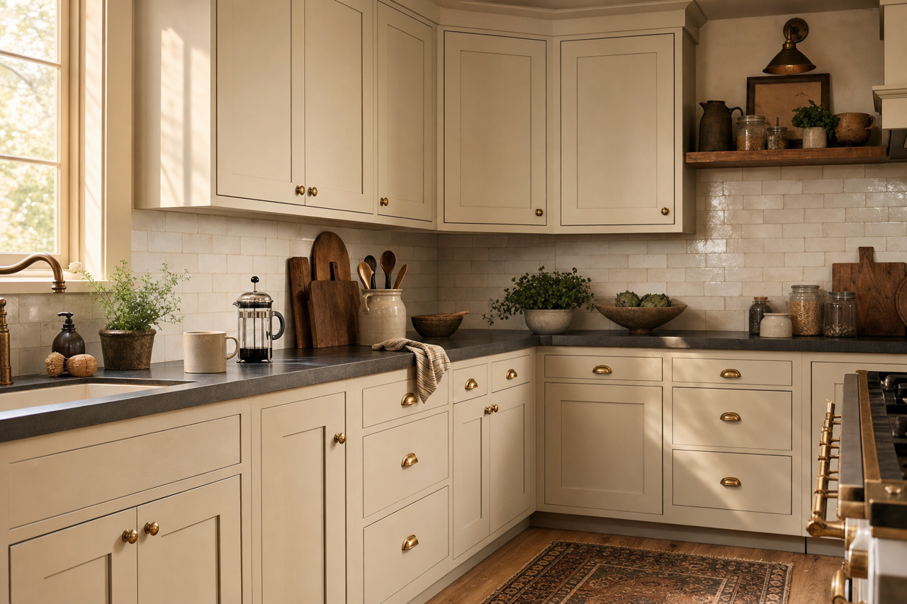 Cumulus Cloud by Benjamin Moore on cabinets
