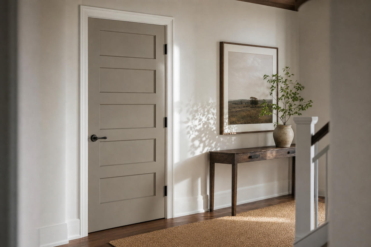 River by Benjamin Moore on interior-doors