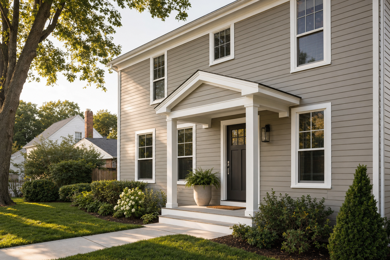Equestrian Gray by Benjamin Moore on exterior
