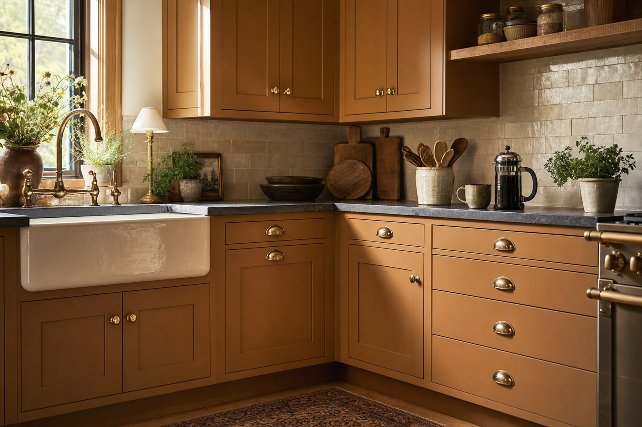 Dash of Pepper by Benjamin Moore on cabinets