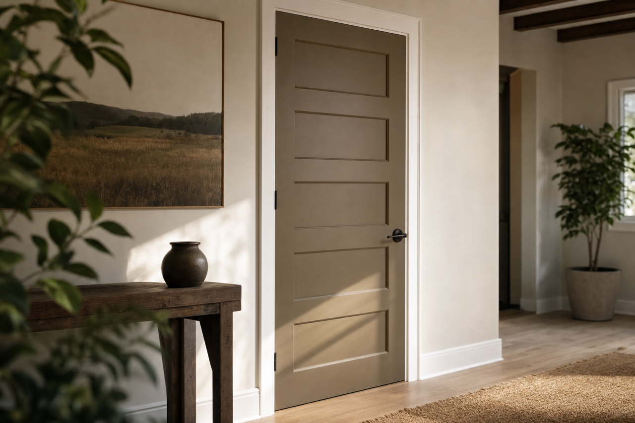 Dash of Pepper by Benjamin Moore on interior-doors