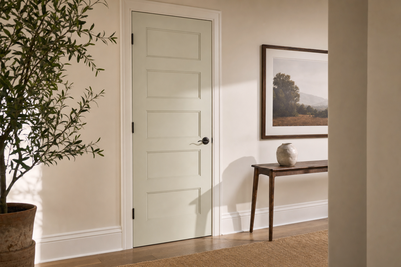 Vapor Trails by Benjamin Moore on interior-doors
