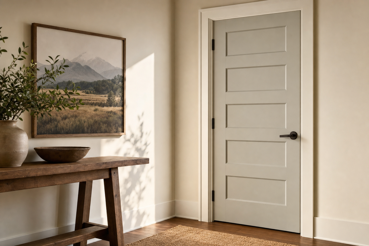 Fieldstone by Benjamin Moore on interior-doors