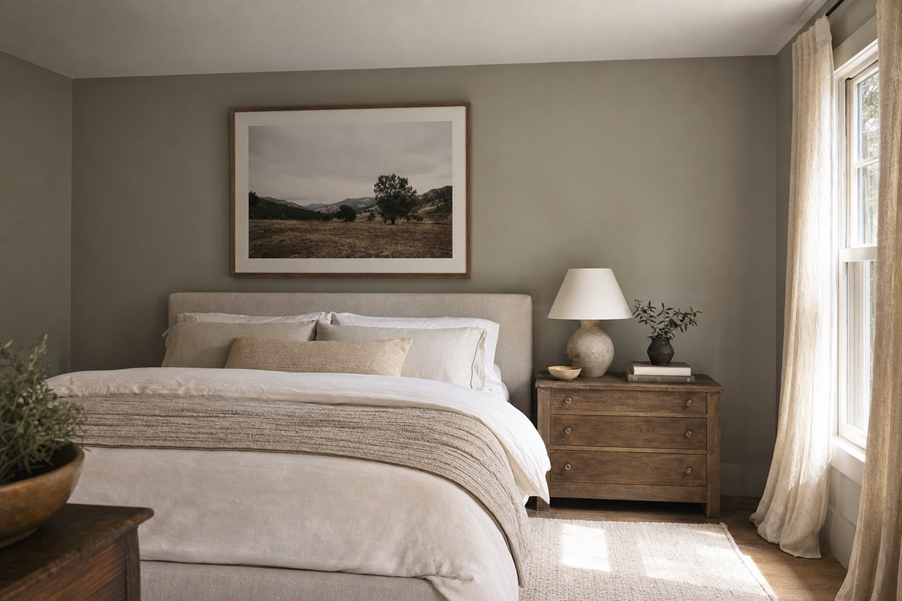 Arctic Shadows by Benjamin Moore on interiors