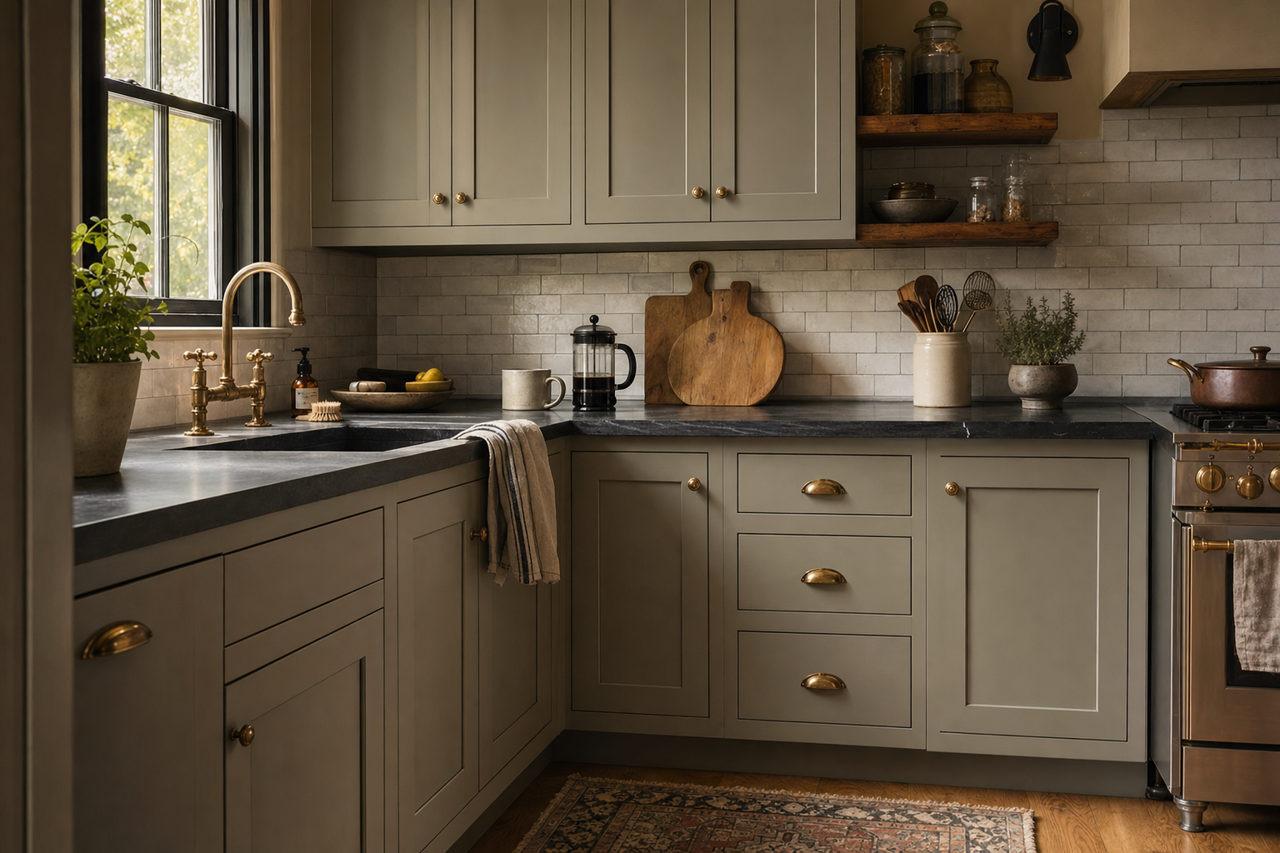 Antique by Benjamin Moore on cabinets