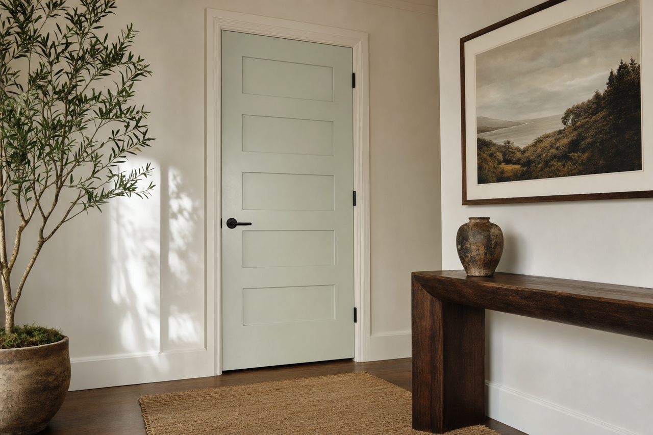 Healing Aloe by Benjamin Moore on interior-doors