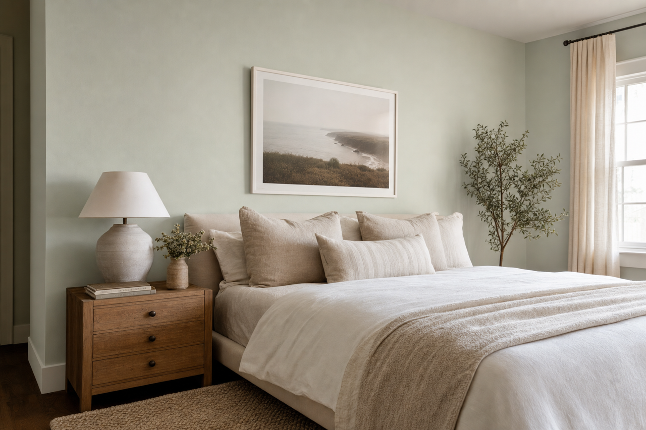 Healing Aloe by Benjamin Moore on interiors