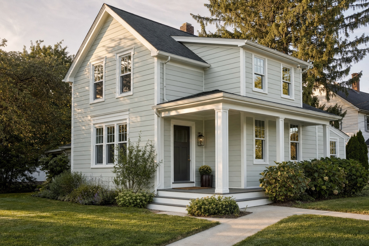 Quiet by Benjamin Moore on exterior
