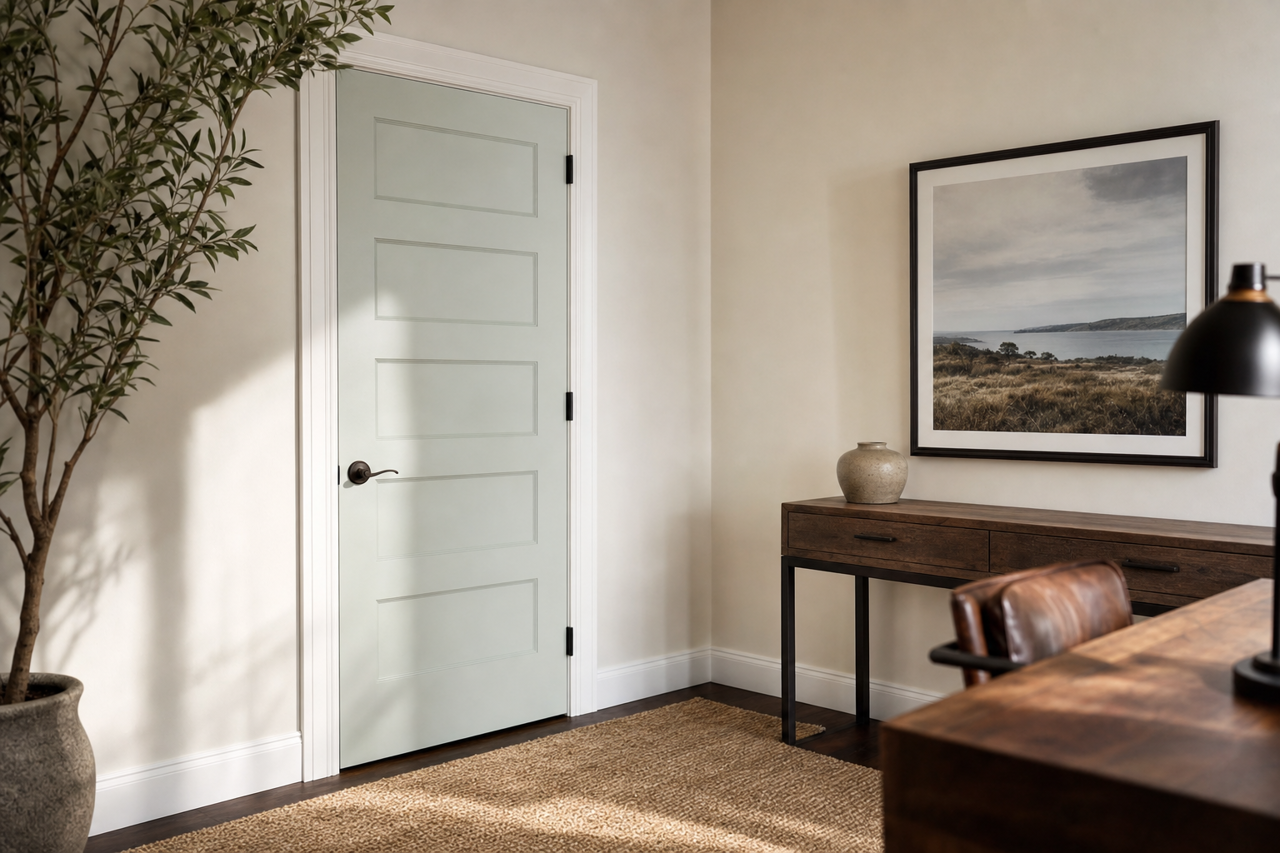 Quiet by Benjamin Moore on interior-doors
