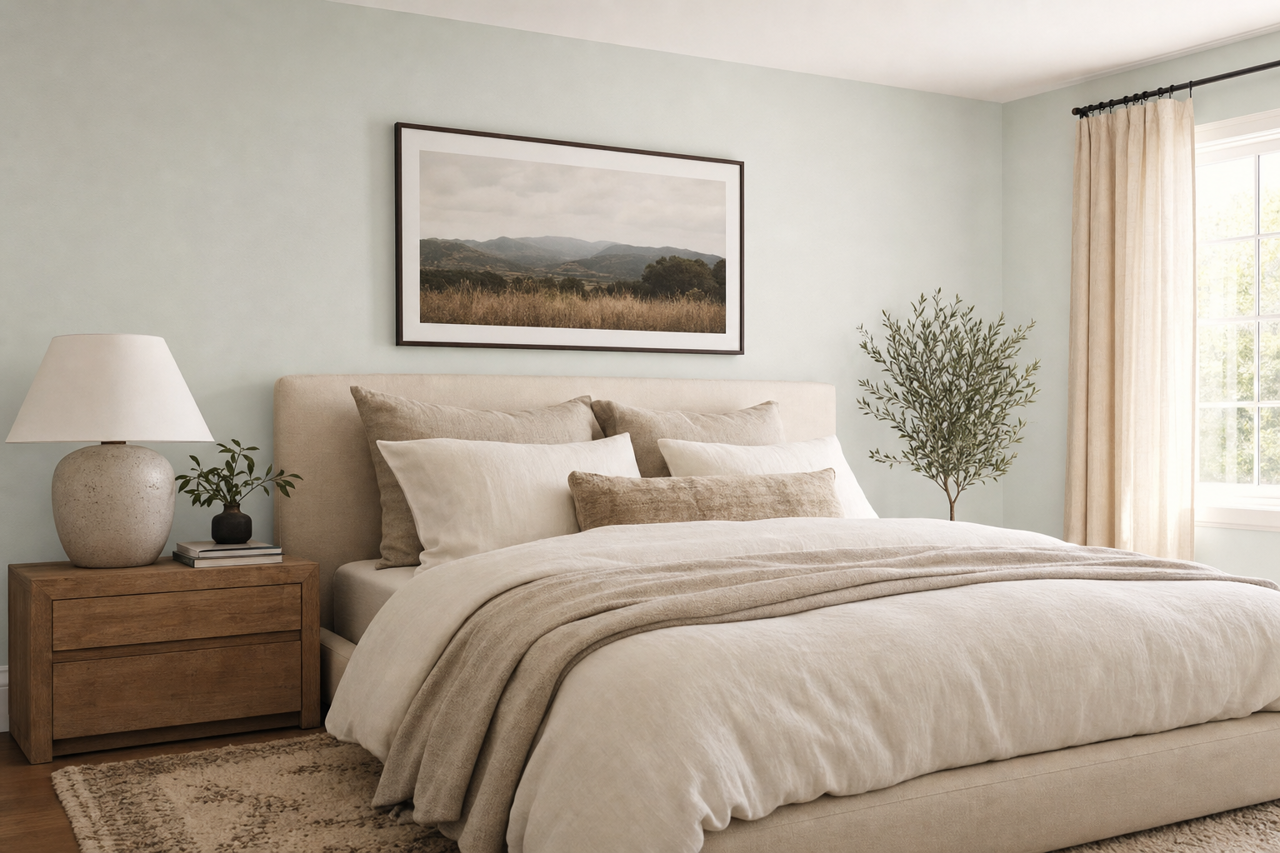 Quiet by Benjamin Moore on interiors