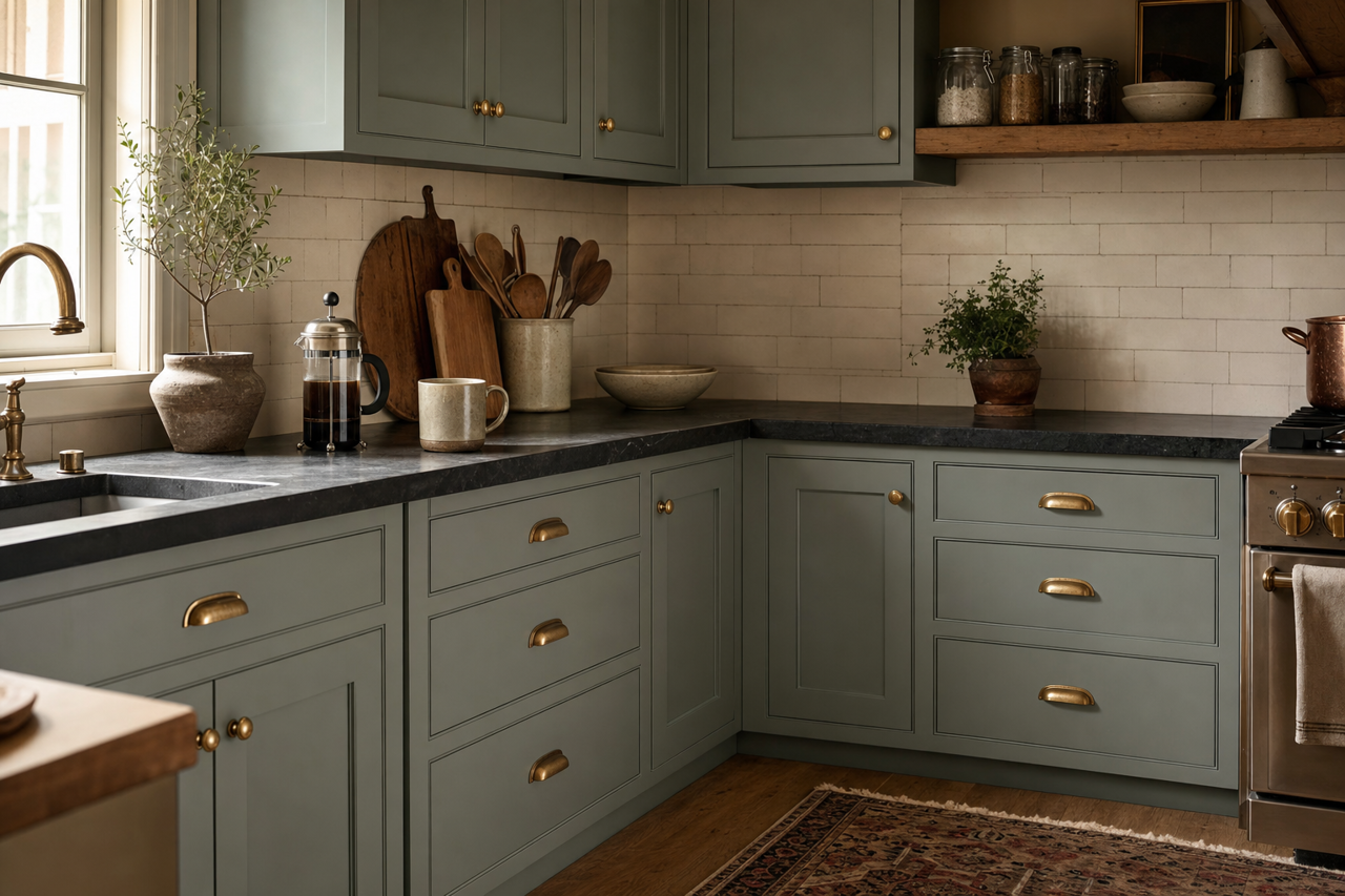Night by Benjamin Moore on cabinets