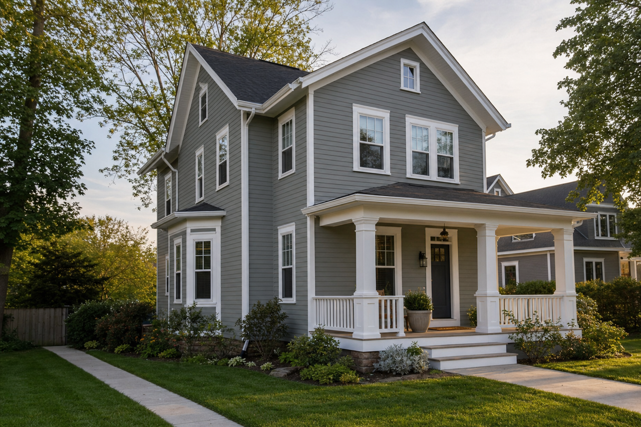 Night by Benjamin Moore on exterior