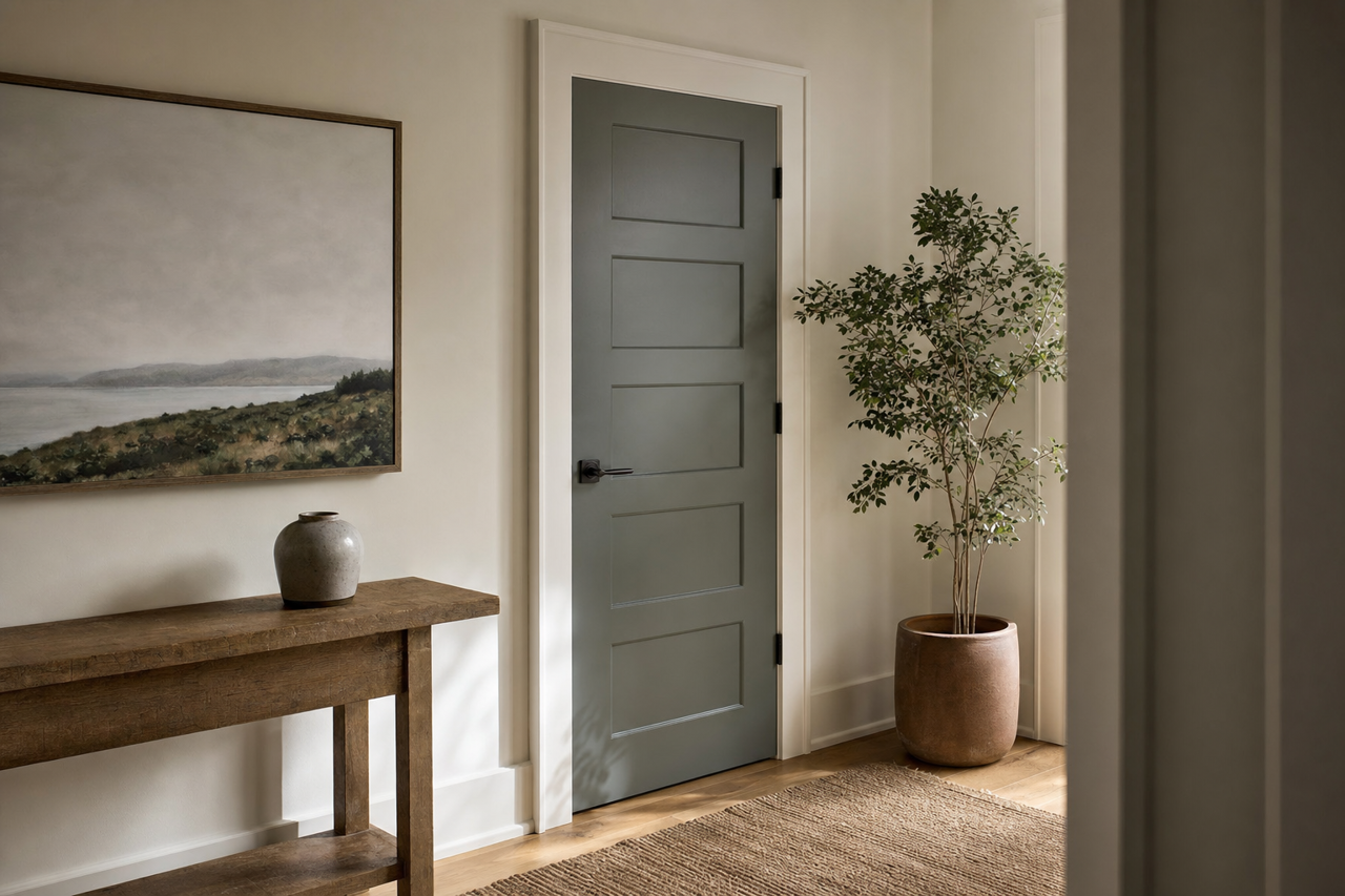 Quarry Rock by Benjamin Moore on interior-doors