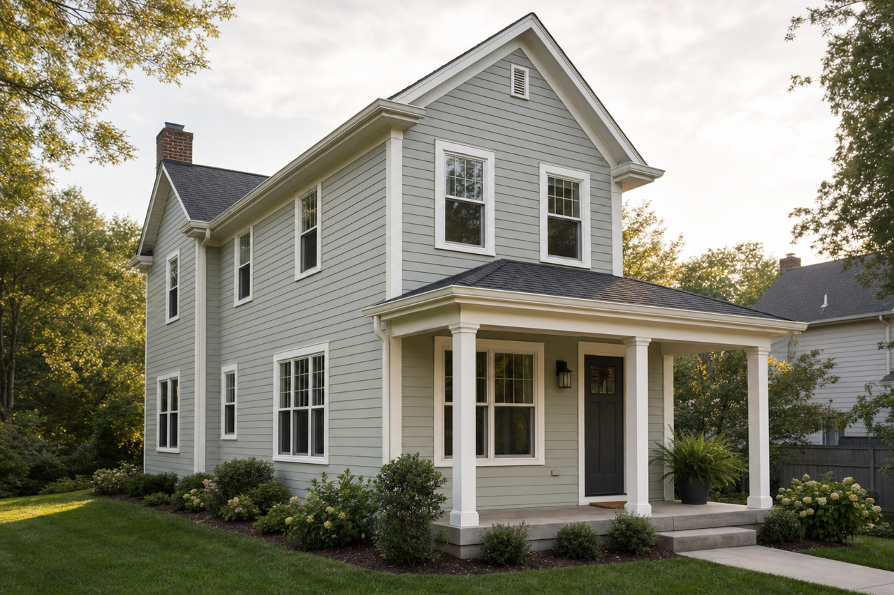 Imperial Gray by Benjamin Moore on exterior