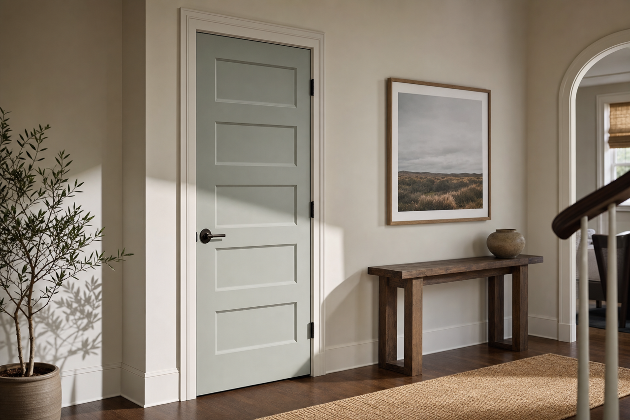 Imperial Gray by Benjamin Moore on interior-doors