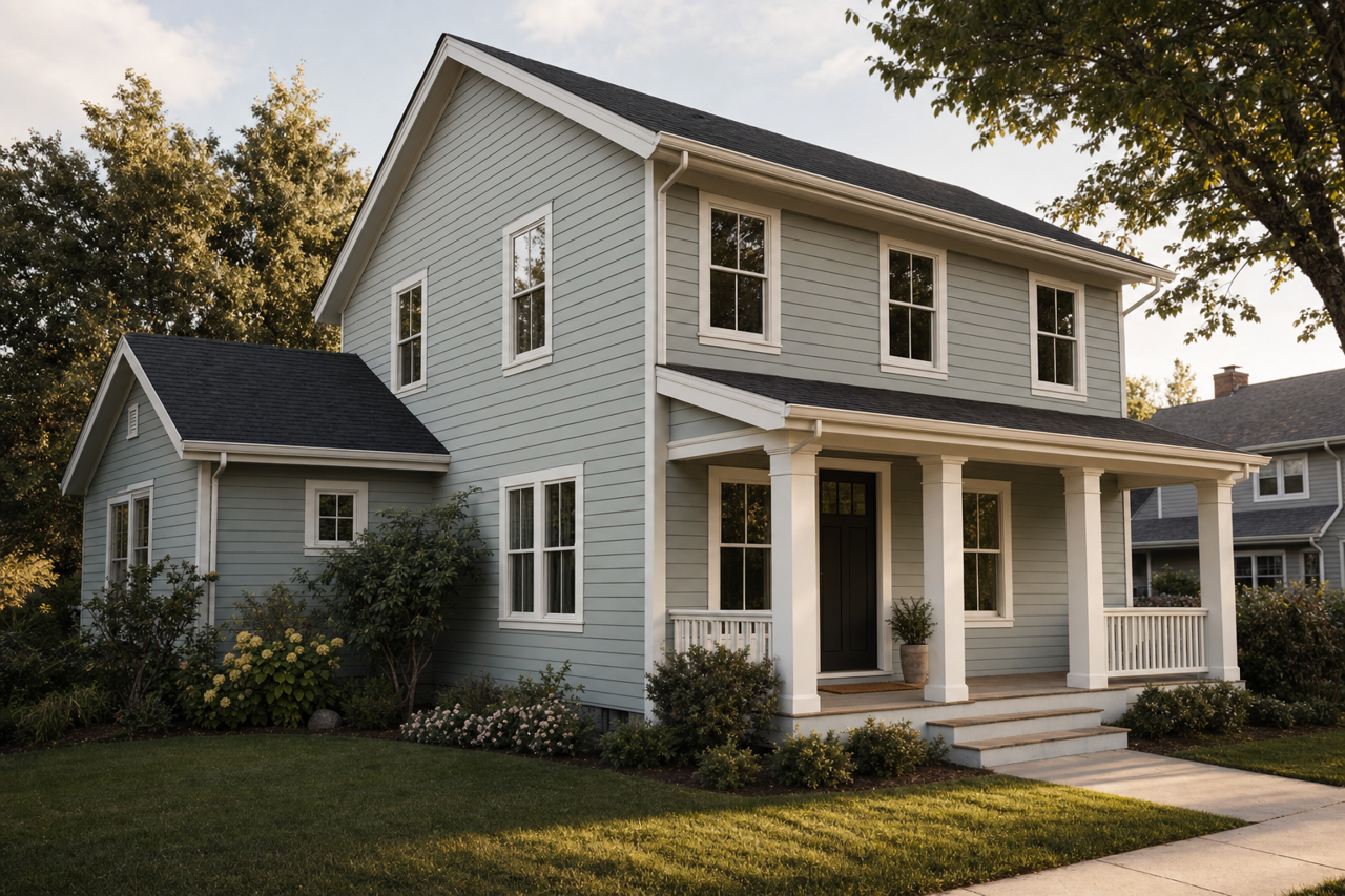 Raindance by Benjamin Moore on exterior