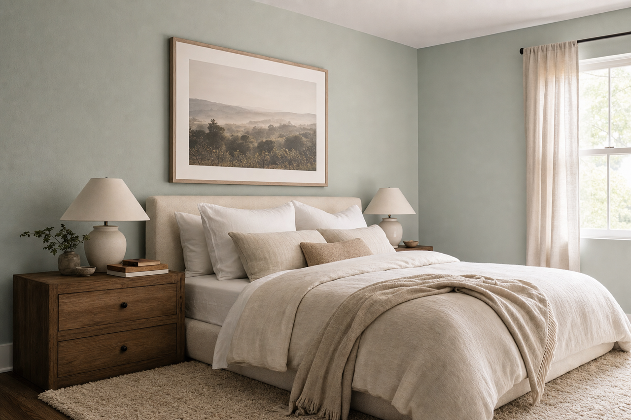 Raindance by Benjamin Moore on interiors
