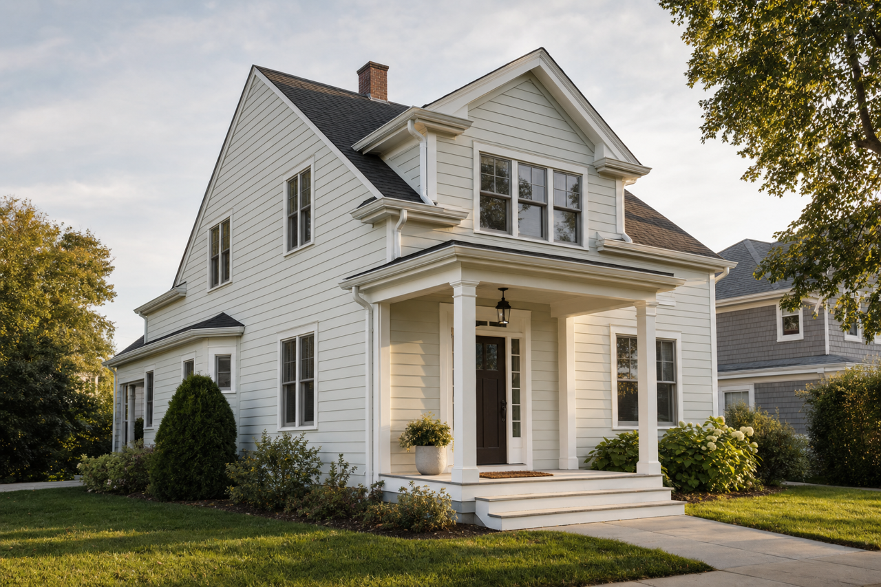 Ice Cap by Benjamin Moore on exterior