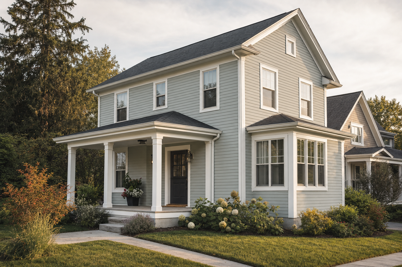 Iced Marble by Benjamin Moore on exterior