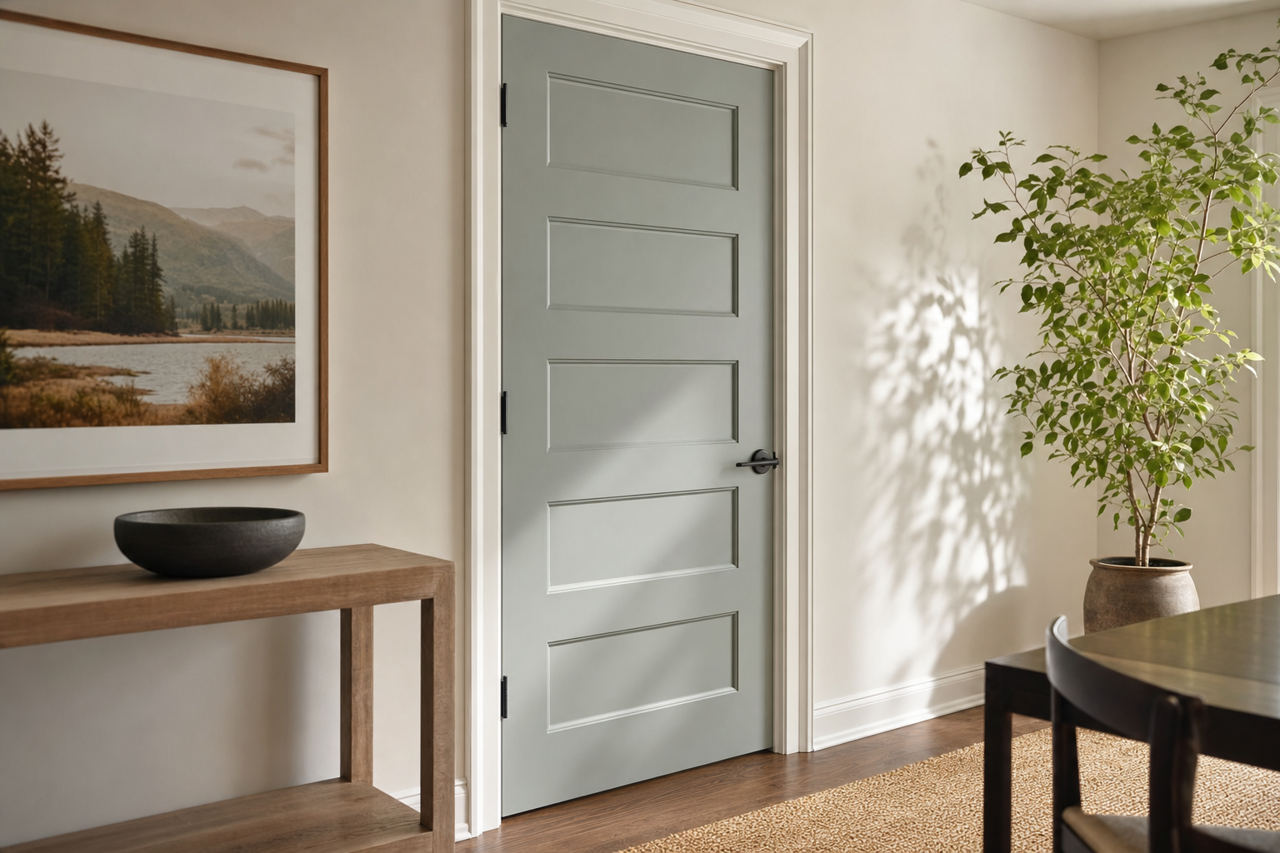 Greyhound by Benjamin Moore on interior-doors