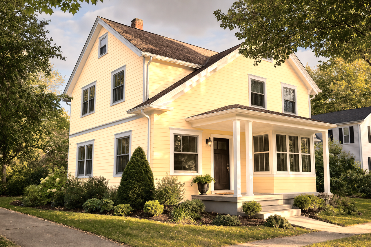 Pineapple by Benjamin Moore on exterior
